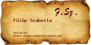 Fülöp Szabella névjegykártya