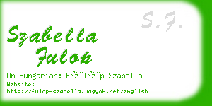 szabella fulop business card